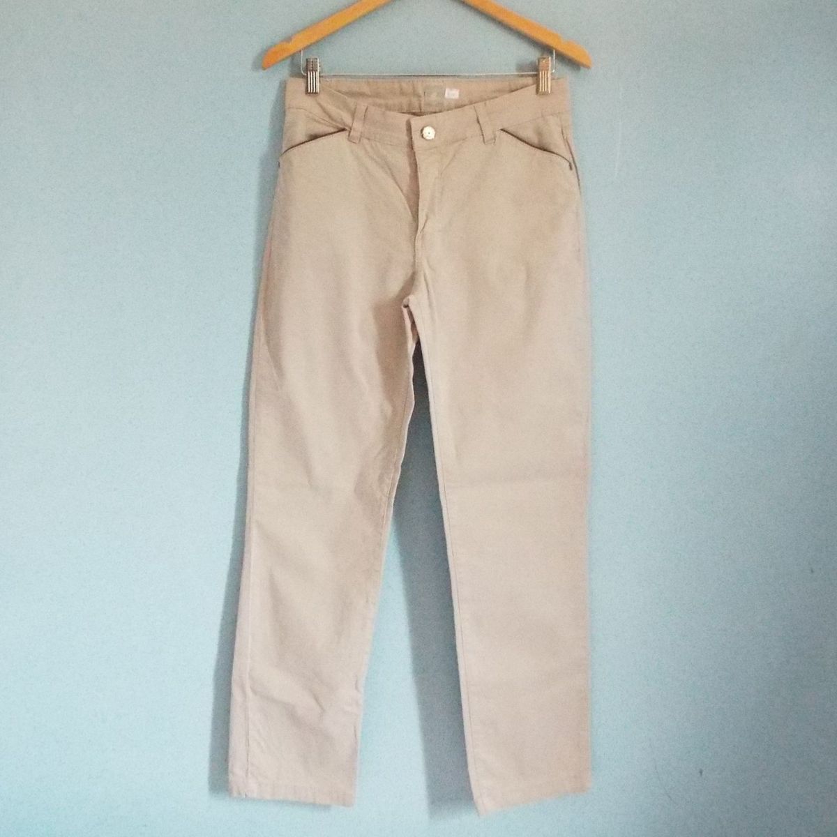 calça jeans marrom claro feminina
