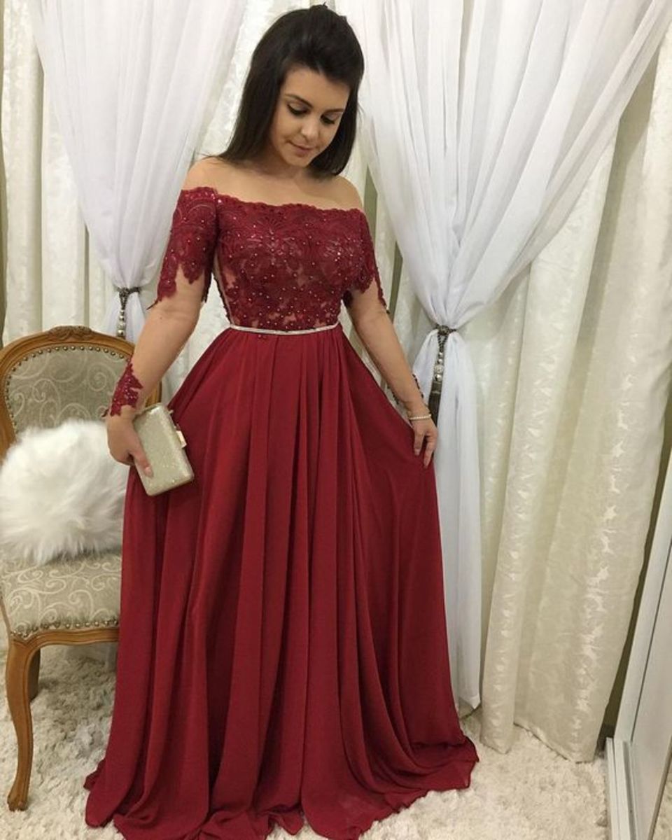 vestido marsala para casamento de dia