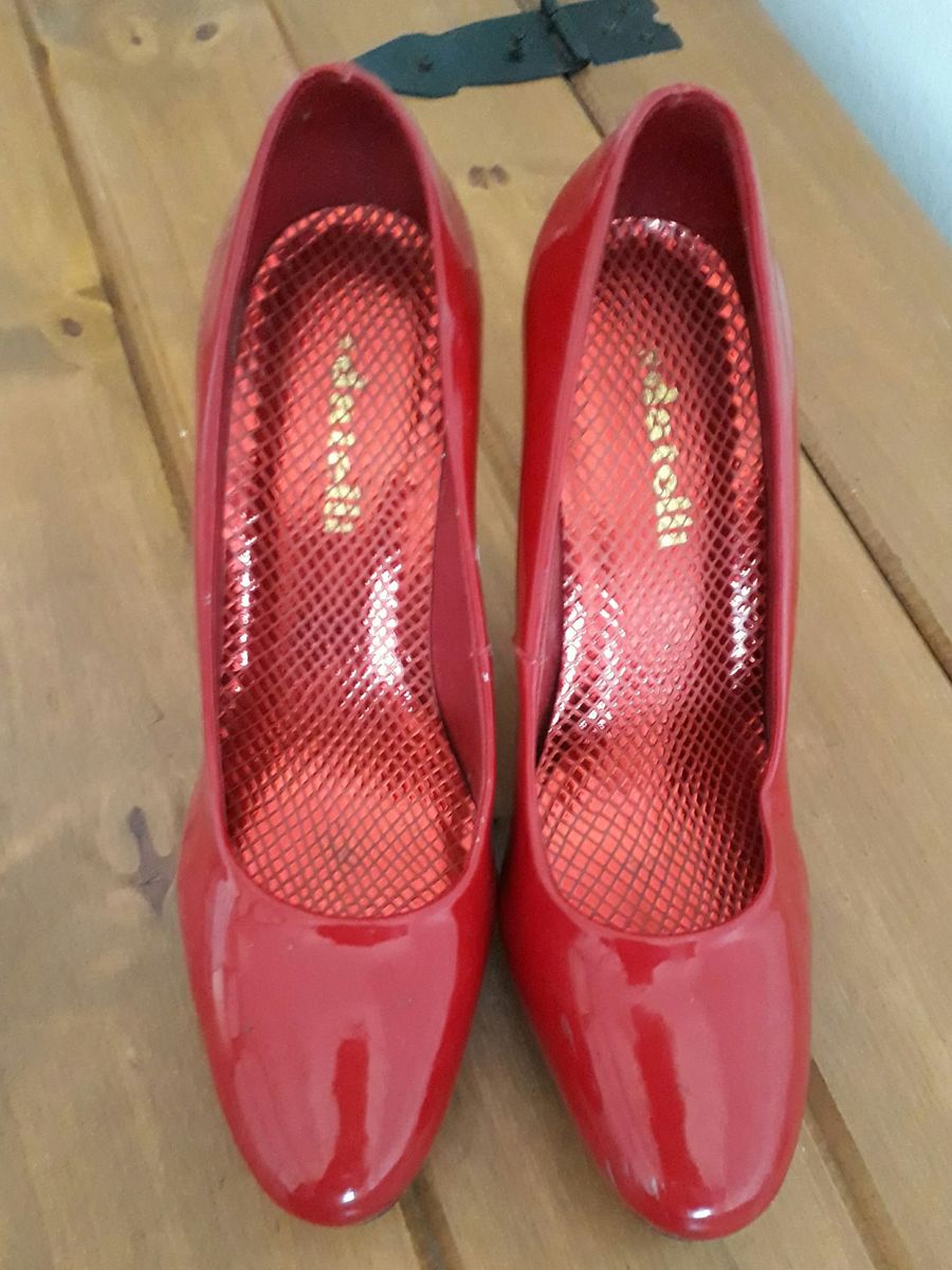 sapato boneca vermelho verniz