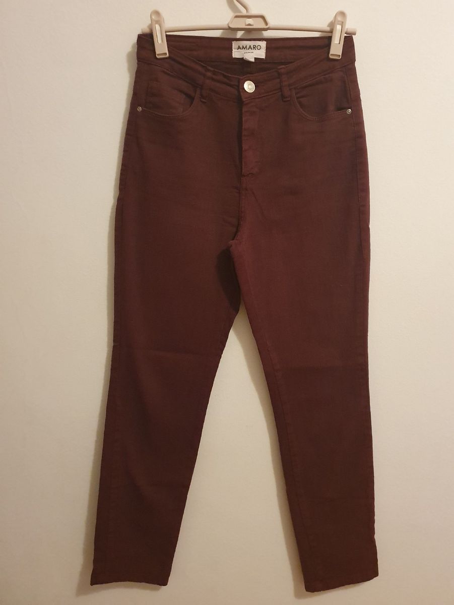 calça jeans vinho feminina cintura alta
