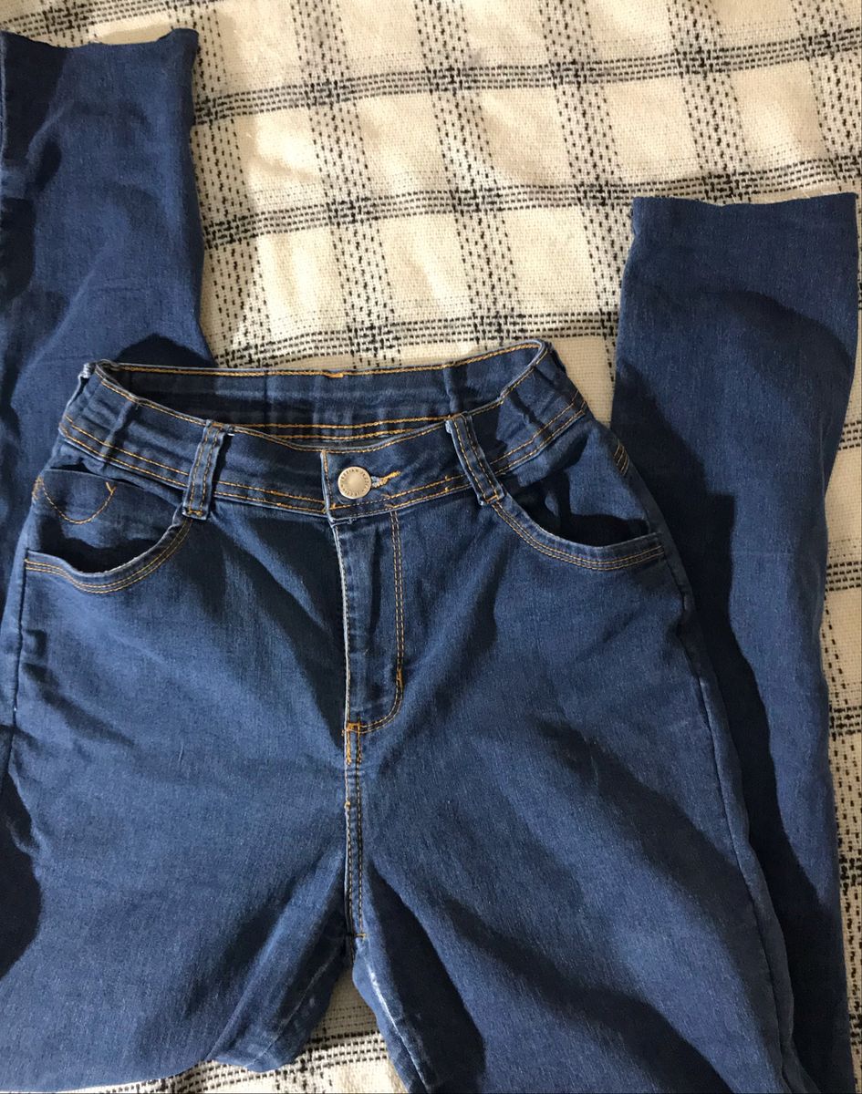 calça jeans cintura alta jezzian