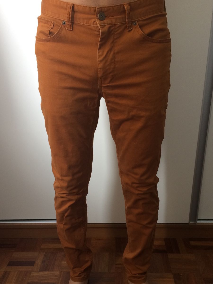 calça sarja slim fit masculina