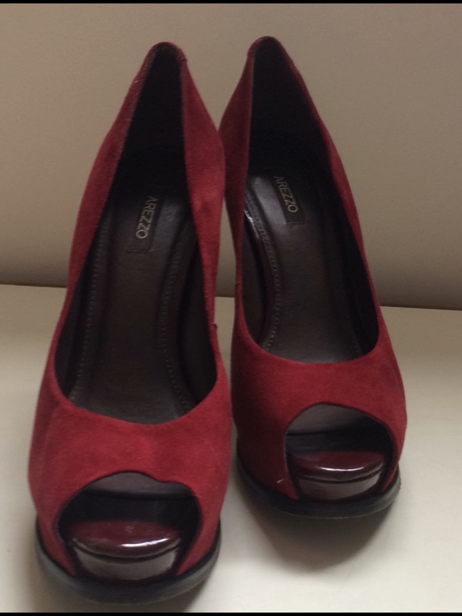 peep toe bordo
