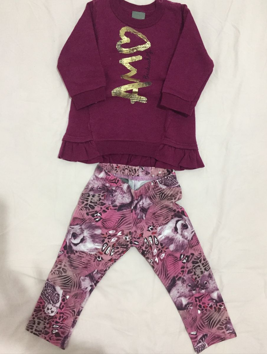 conjunto moletom bebe malwee