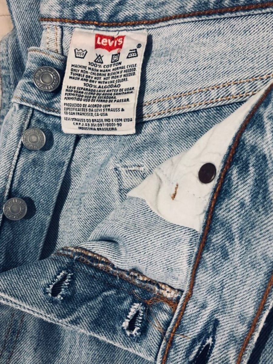 calça jeans masculina levi's 501 original azul