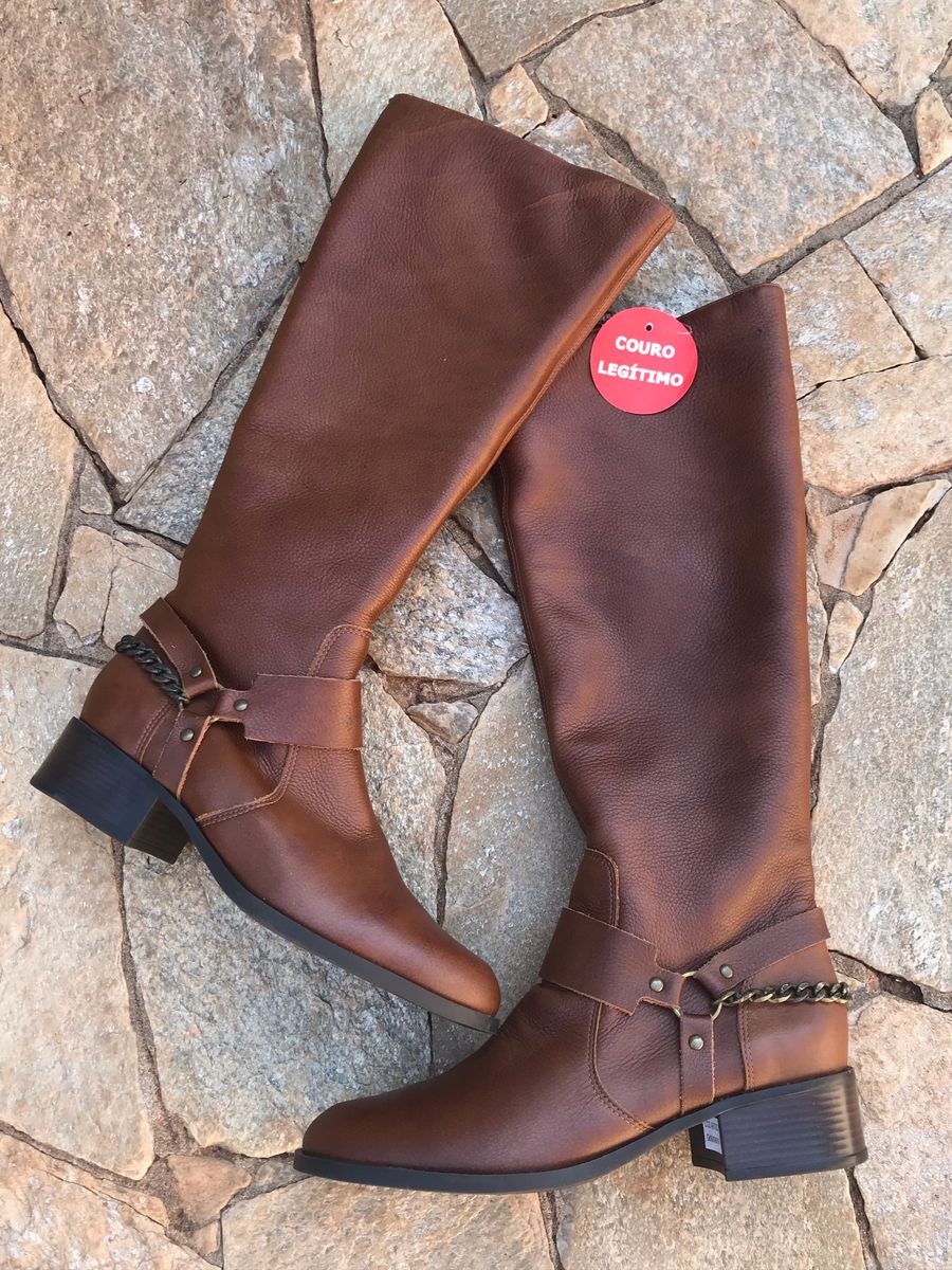 botas em couro legitimo