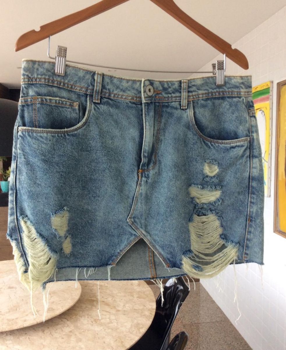 saias compridas jeans