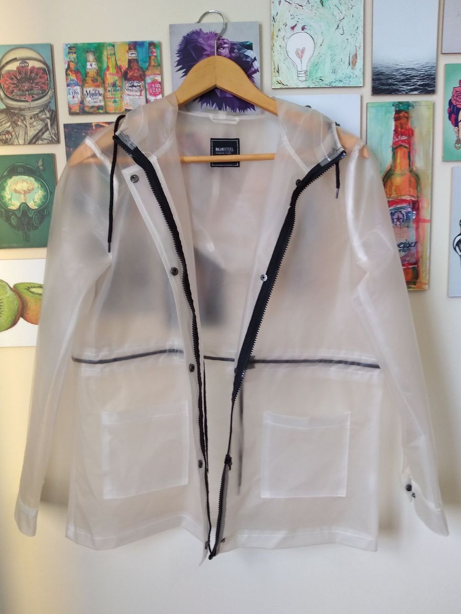 jaqueta transparente masculina renner