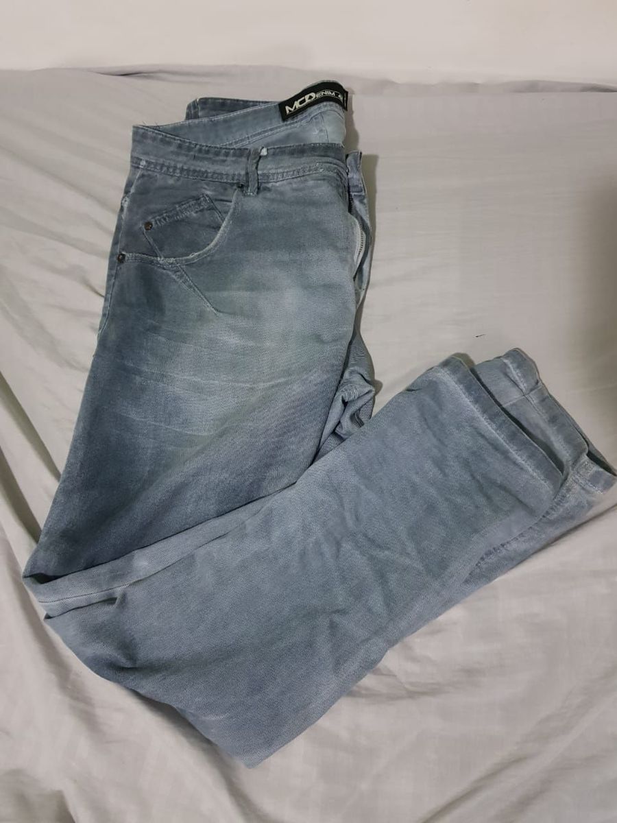 calça jeans estonada masculina