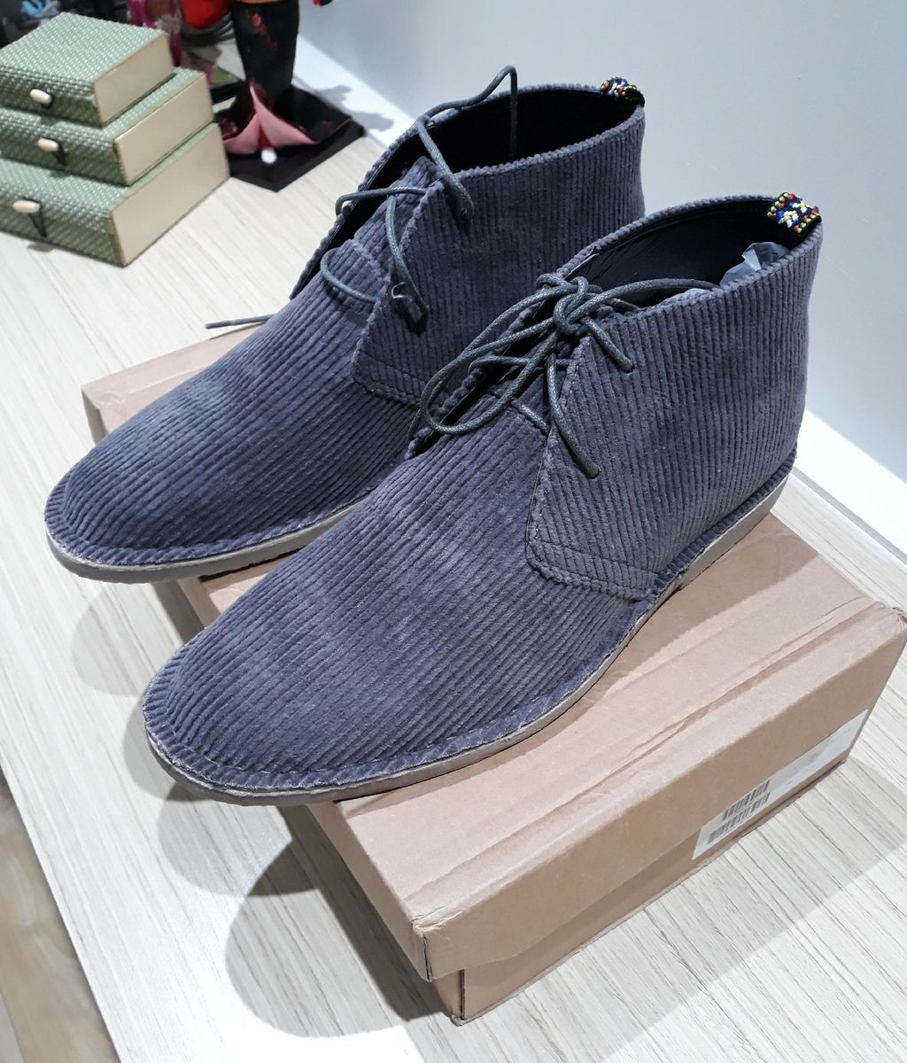 bota masculina veludo