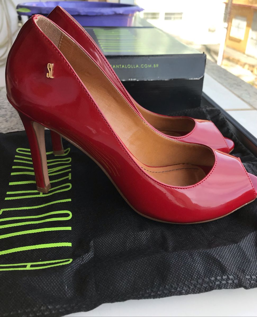 sapato santa lolla vermelho