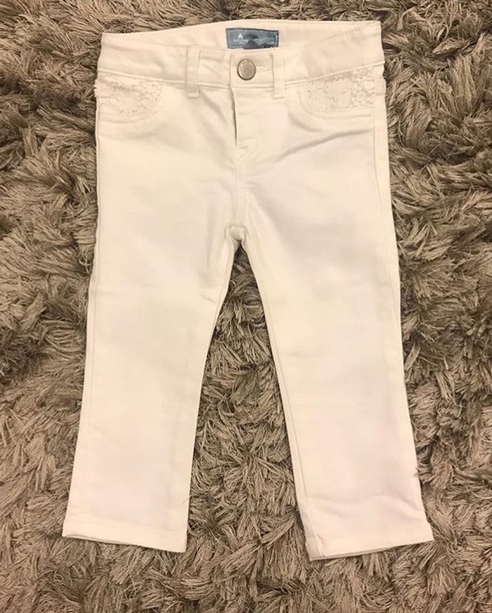 calça jeans branca para bebe