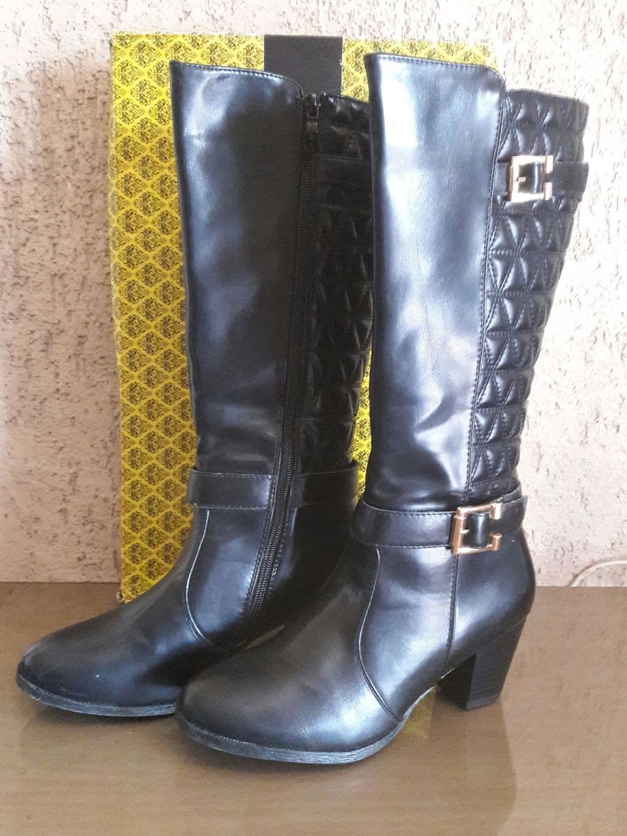 bota cano alto salto alto grosso