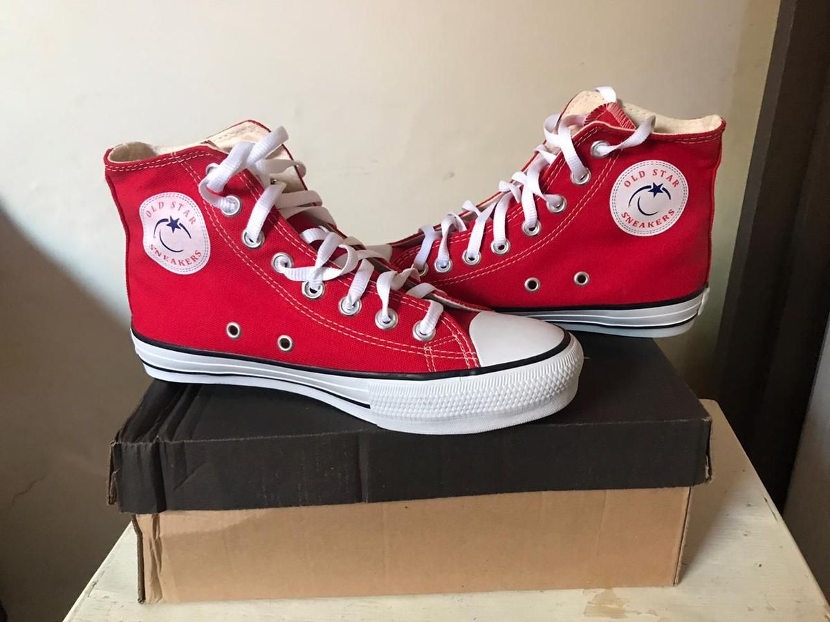 all star vermelho cano alto 37