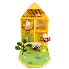 Casinha Casa Peppa Pig Completa Acessórios E Jardim - Dtc