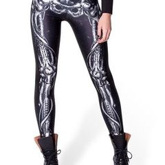 Tam P 34/36 Calça Legging Bicolor Estampa Arlequina Harley Quinn