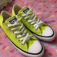 All star best sale verde limão