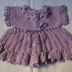 Vestido para bebe de croche princesinha