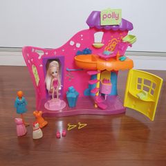 Kit 2 Cenários Polly Pocket Salão de Beleza e Pet Shop Mattel