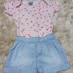 Conjunto menina, camiseta + short , 10 anos - Novo! - Desapegos de