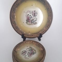 Antigo Jogo Para Bolo Em Porcelana Japonesa 6939 Rrdeco