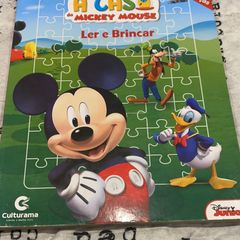 Ler e Brincar Mickey Disney - livro e quebra-cabeça