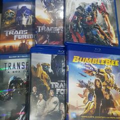 coleção completa bluray filme transformers (5 filmes) usados em ótimo estado