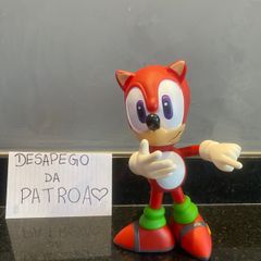 Boneco Sonic Pelúcia 50 Cm Vermelho Antialérgico Sonic World