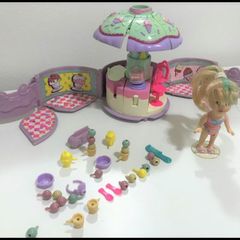 Boneca Polly Pocket - Sala de Jogos Cola e Descola - Mattel Usado