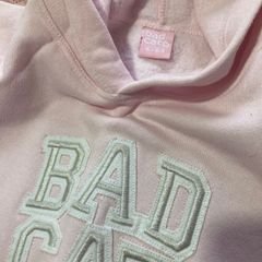 Moletom Rosa com Cinza Bad Cat | Roupa Infantil para Menina Badcat Usado  54920373 | enjoei