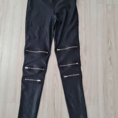 Tam P 34/36 Calça Legging Bicolor Estampa Arlequina Harley Quinn