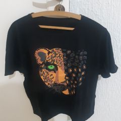 Blusa tshirt feminina plus size manga curta dois babados lisa e