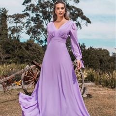 Vestido madrinha lilas store escuro