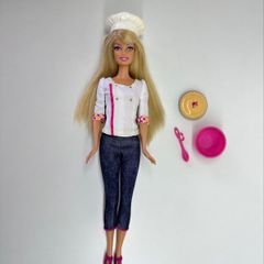 Roupa para barbie (vestido com chápeu e sapato)