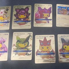 27 Cartas de Pokemon Gold Rainbow Cartinhas Douradas no Shoptime