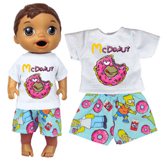 Roupa Boneca Para Baby Alive - Jardineira Sereia - Casinha 4