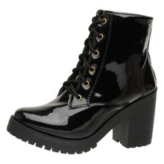 bota feminina coturno tratorada