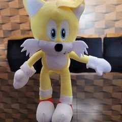 Boneco Pelucia Sonic Tails 50cm Novo Unissex Antialergico