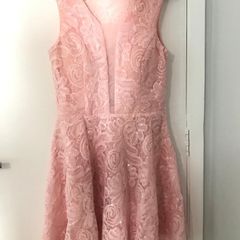 vestido rose festa curto