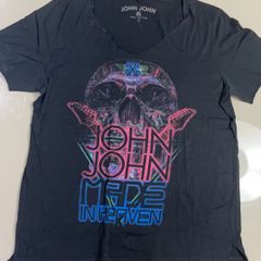 Camiseta John John. Preta.. Tamanho G, Camiseta Masculina John-John Usado  29587051