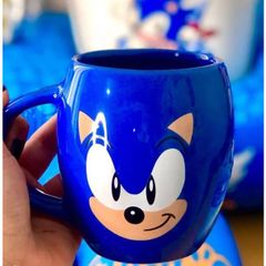 Kit Boneco Sonic 15 Cm e Caneca Acrílica 350 Ml