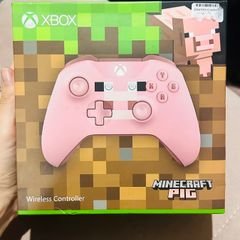 Controle xbox minecraft rosa