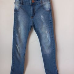 Calça Jeans Skinny, Momi, Número 10, com Lindos Detalhes de Desfiado Na  Perna., Roupa Infantil para Menina Momi Usado 85626462