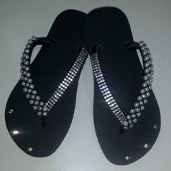 sandália customizada branca