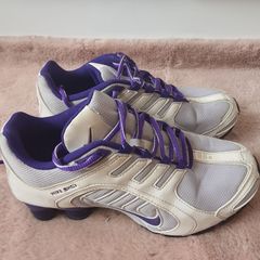 Nike shox best sale branco e roxo