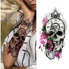 Tatuagem Temporária Tattoo Perfeita Flor Rosa Na Mão Homens