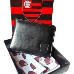 Carteira Couro Flamengo Futebol Presente Frete Grátis