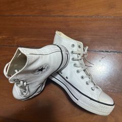 All Star Cano Alto Couro Preto, Tênis Feminino Converse Usado 82892210