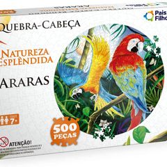 Quebra Cabeça Arara em pinus 100% artesanal e frente grátis