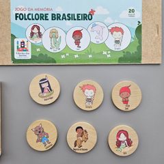 Jogo da Memória Folclore Brasileiro em Madeira Fabrika dos Sonhos